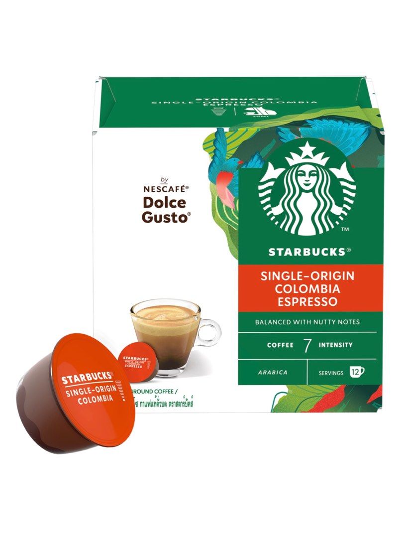 星巴克哥倫比亞單品咖啡膠囊12粒/ 黃金烘焙咖啡膠囊12粒, 嘢食& 嘢飲, 飲料- Carousell