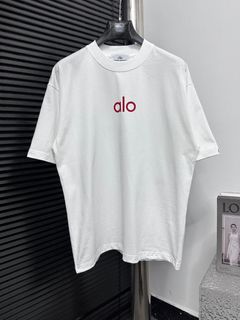 [alo] 25ss Alphabet Logo Short Sleeve Loose Version Unisex62980459460098113