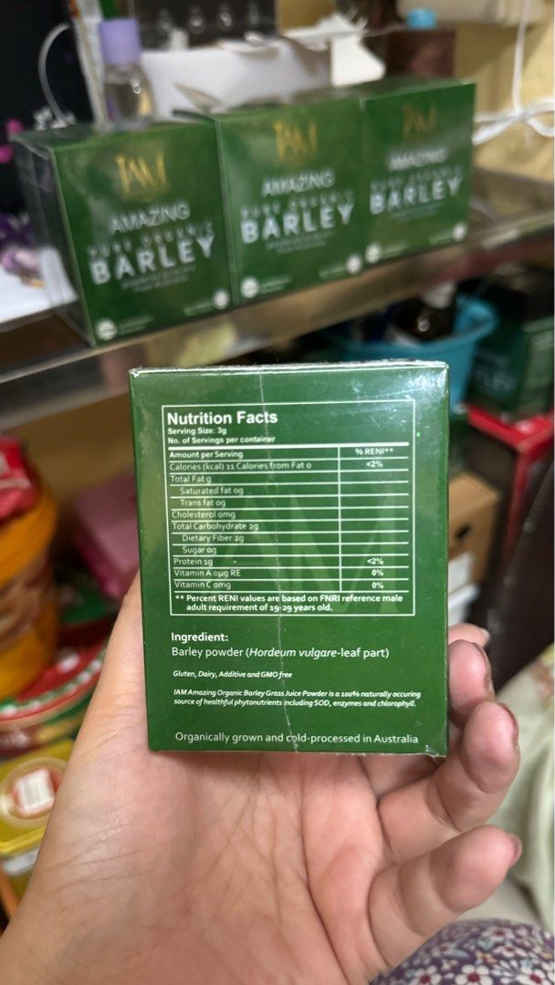 Amazing Barley pure organic drink (Category: Beverages) located in Pasay City. Submitted by tindarela (Listing ID 1375680060, Image 3). Description: Natira lang po 16pcs po siya sealed box po.