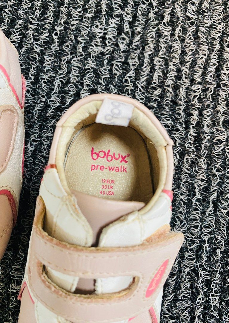 BoBux Kids Toddler Baby Girl Pre-Walk Shoes (Category: Babies & Kids Fashion) located in Singapore. Submitted by jy.preloved.boutique (Listing ID 1375705867, Image 2). Description: Size : EUR 19, UK 3.0 Measurements as shown. Conditions as it is. Not for fussy. Self collect at Compassvale Lane. .