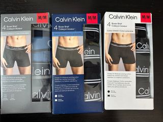 In Stock đ¨đŚCalvin Klein CK Men's Cotton Underwear Men Cotton Boxer Set 4 Pieces/Box 4pcs/box set64232526481409110