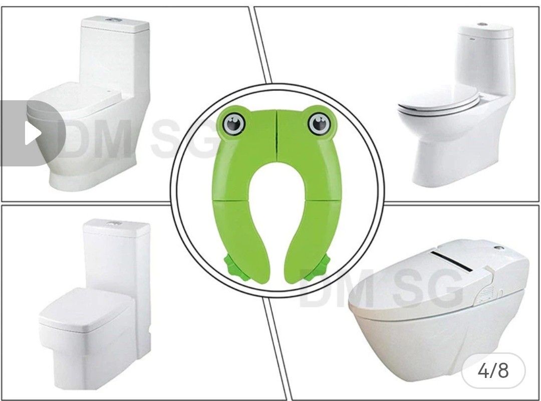Folding potty seat (Category: Baby Toiletries & Grooming) located in Singapore. Submitted by tenwheels (Listing ID 1375752685, Image 2). Description: Specially designed for baby and can fit almost all standard toilets seat. Convenience for your baby to go toilet as well as daily training Small size after foldrd for easy carry Ergonomic, and scientific design that safe, and hygiene is suitable for home, and travelling..