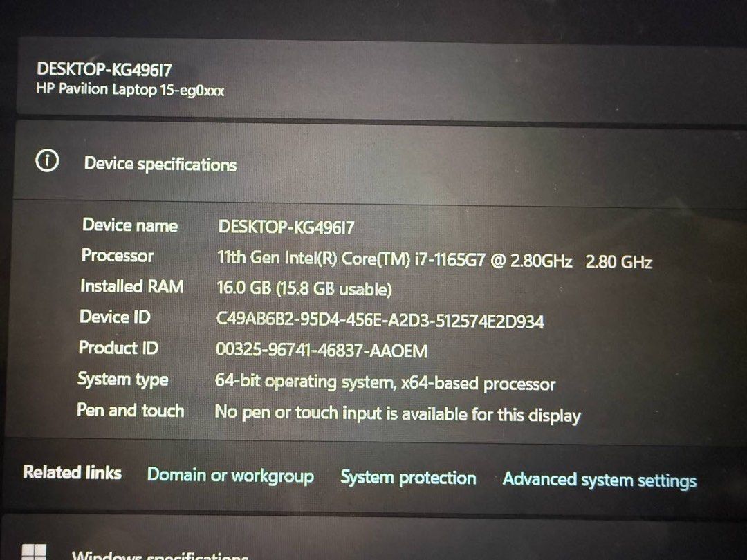 HP laptop63165660225027111