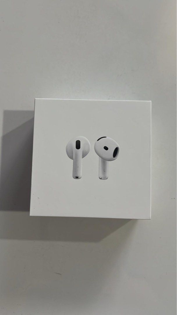 [INSTOCK] Airpods gen 4 (Category: Earphones) located in Singapore. Submitted by qazdex (Listing ID 1375768206, Image 1). Description: 100% authentic BNIB SEALED Original price $199 1 year apple warranty Bought from apple store singapore.