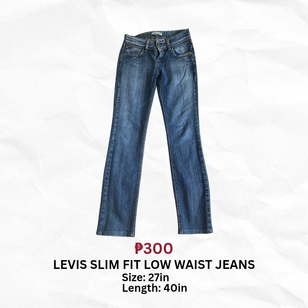 LEVIS Low waist Slimfit Jeans (Category: Jeans) located in Iloilo. Submitted by lalapoy10 (Listing ID 1375719355, Image 1). Description: - barely used - good as new - open for bidding.