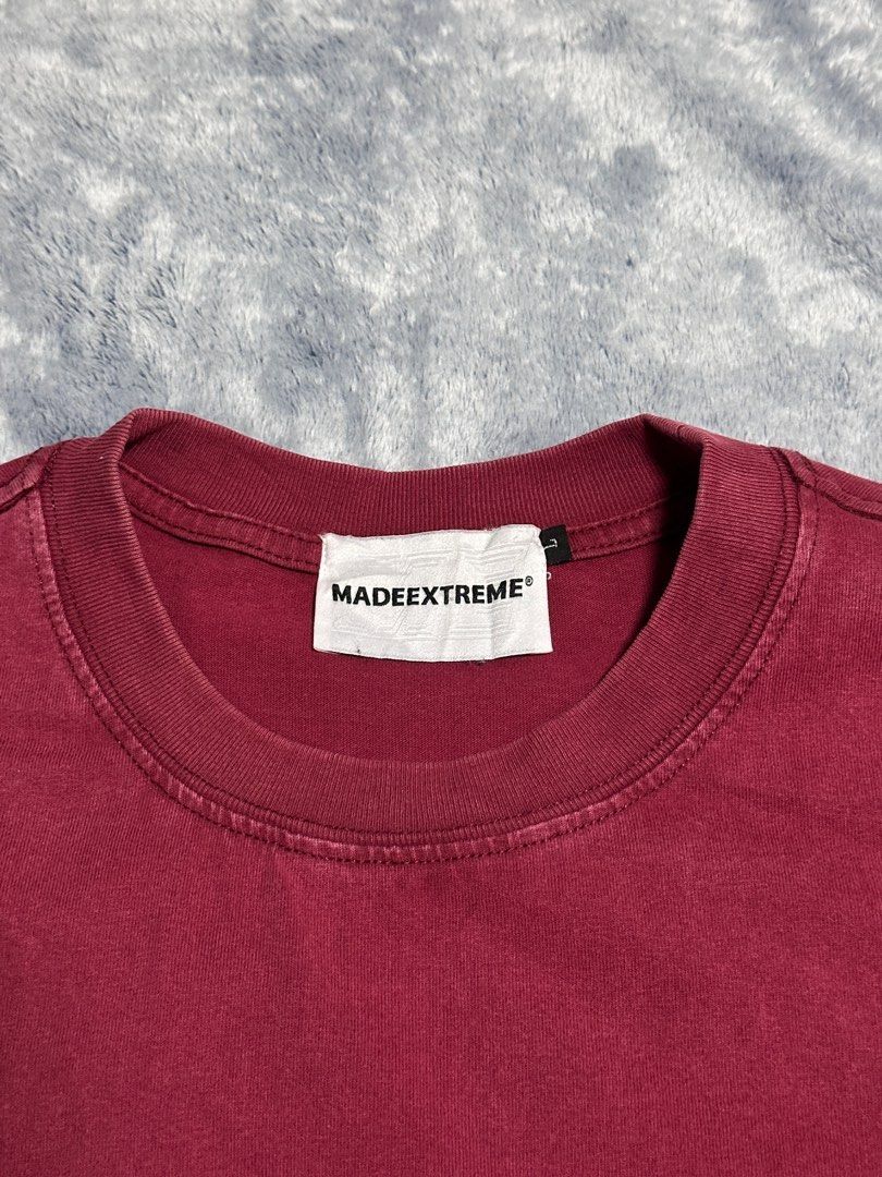 Made Extreme Red Acid Washed Shirt *AUTHENTIC* (Category: Tshirts & Polo Shirts ) located in Bulacan. Submitted by redcrestvault (Listing ID 1375825078, Image 3). Description: ₱1,200 + Shipping fee *Pre-loved *AUTHENTIC WHAT YOU SEE IS WHAT YOU GET *NO ISSUE *Complete Tags Size on tag: L Width: 24inches Length: 30inches .