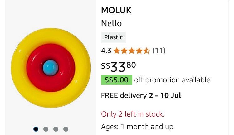 MOLUK Bilibo & Nello Sensory Toys (Category: Infant Playtime) located in Singapore. Submitted by kaphwan_k (Listing ID 1375785460, Image 2). Description: .