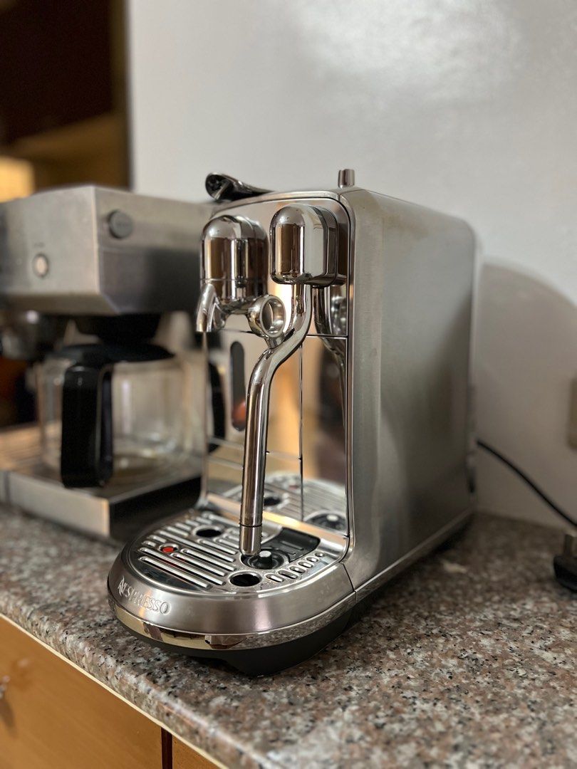 Nespresso Creatista Plus (Category: Coffee Machines & Makers) located in Baguio. Submitted by xentrep (Listing ID 1375672515, Image 2). Description: LOCATION: Baguio City Original price is ₱48,500 Slightly negotiable Specifications (https://www.nespresso.ph/creatista-plus): Steam pipe for milk frothing High pressure pump up to/max 19 bar Weight: 11.4 Pounds Descaling alarm Removable water tank: 1.5 L Used capsule container capacity: 12 Dimensions