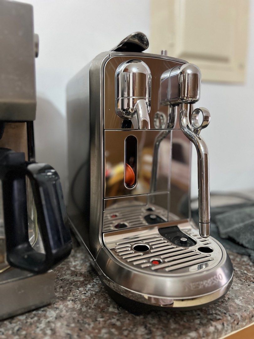 Nespresso Creatista Plus (Category: Coffee Machines & Makers) located in Baguio. Submitted by xentrep (Listing ID 1375672515, Image 3). Description: LOCATION: Baguio City Original price is ₱48,500 Slightly negotiable Specifications (https://www.nespresso.ph/creatista-plus): Steam pipe for milk frothing High pressure pump up to/max 19 bar Weight: 11.4 Pounds Descaling alarm Removable water tank: 1.5 L Used capsule container capacity: 12 Dimensions