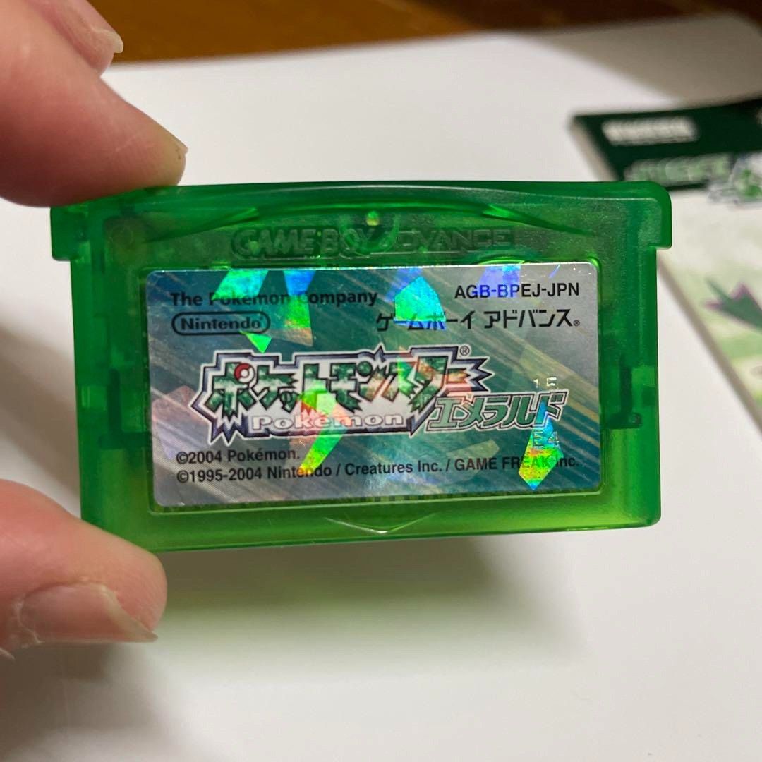 Nintendo Game Boy Advance Pokemon Emerald (Category: Nintendo) located in Manila. Submitted by japan_treasure (Listing ID 1375703106, Image 3). Description: The box is intact, and the instruction manual has been taken out of the bag, but is in good condition. ⚠️The white box the cassette was in is no longer there. .