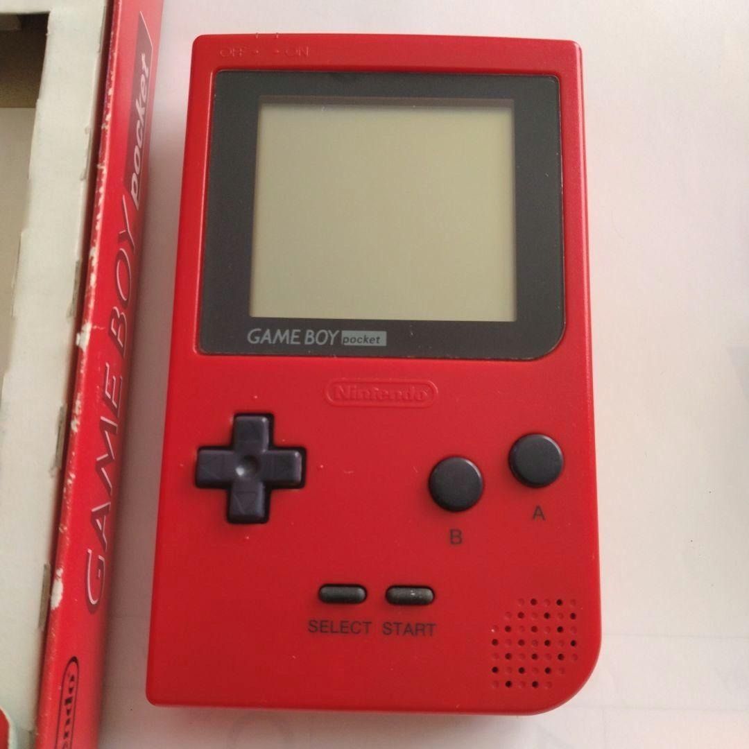 Nintendo Gameboy Pocket (red) with dedicated adapter (Category: Nintendo) located in Manila. Submitted by japan_treasure (Listing ID 1375688470, Image 2). Description: Operation has been confirmed. The software in the image is not included in the product. The box is damaged and the sticker on the back of the unit is dirty. Comes with adapter, instruction manual, and warnings. The warranty section on the back of the instruction manual will be cove