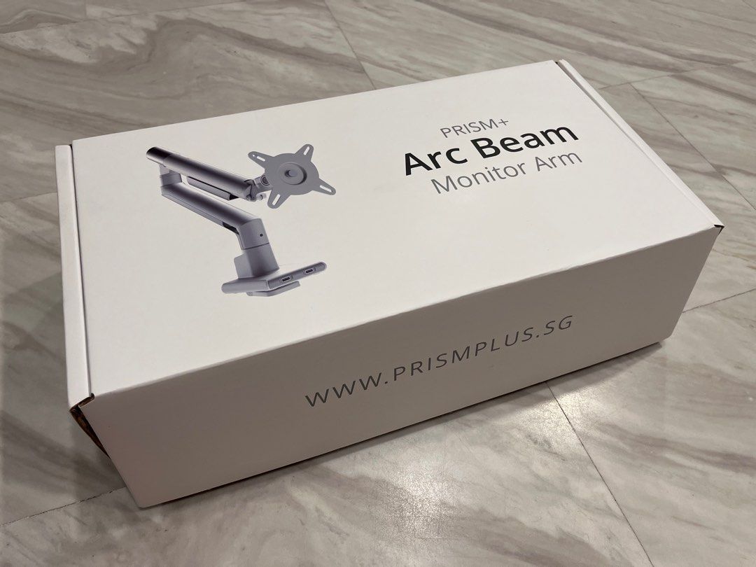 PRISM+ Arc Beam Monitor Desk Mount (Category: Monitor Screens) located in Singapore. Submitted by gomike73 (Listing ID 1375760855, Image 1). Description: Bought Mar this year. Box opened but never used before. Price slightly negotiable for interested buyers. Low-ballers will not be entertained..