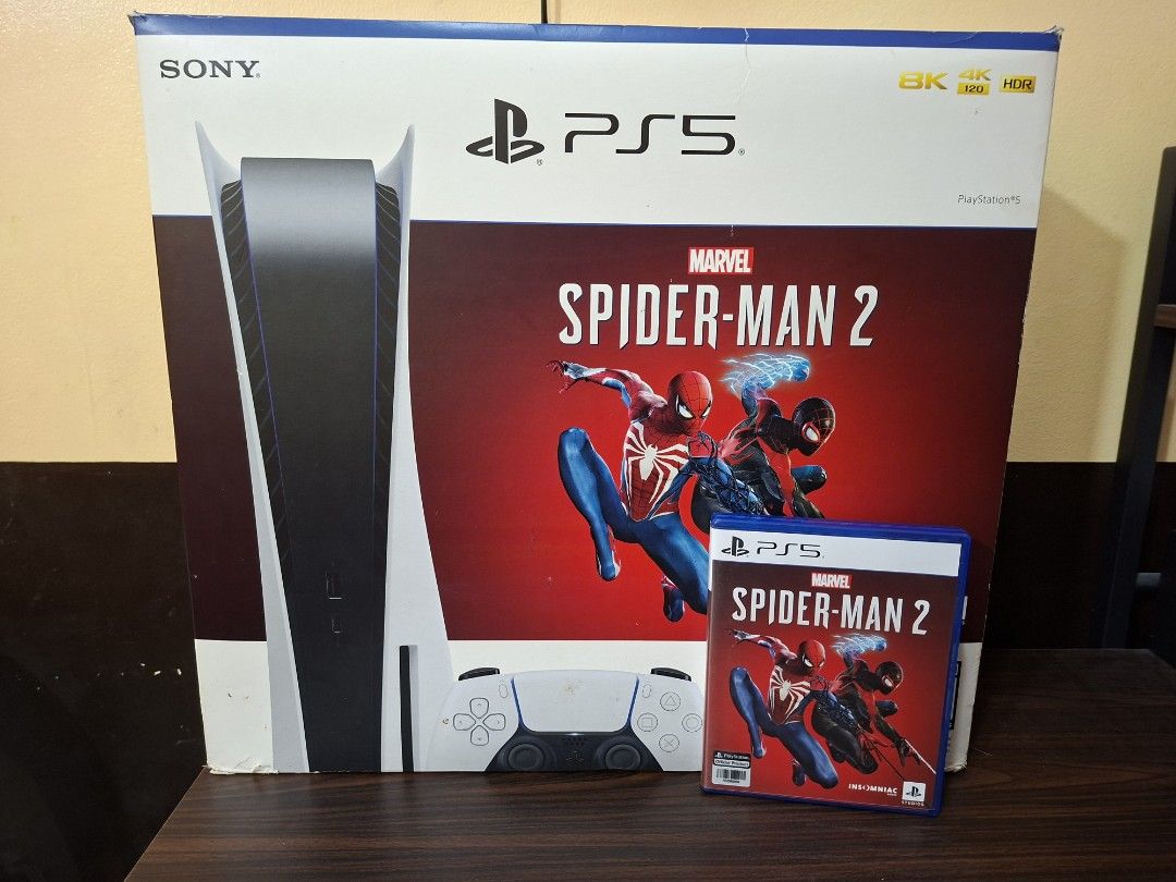 PS5 Spiderman man 2 bundle (Category: PlayStation) located in Manila. Submitted by pjthebartender (Listing ID 1375766969, Image 1). Description: PS5 Spiderman 2 bundle Complte and orig Cables Stand 1 controller 1 physical game PS5 Spider 2 21k only🙏🙏🙏 Swap to PS4 Slim-PRO/Nintendo Switch/Steamdeck LBC Tondo-Q.C-Makati LRT 1-2.