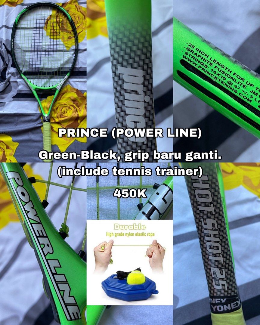 Raket Tennis PRINCE (Power Line), Olah Raga, Perlengkapan Olahraga ...