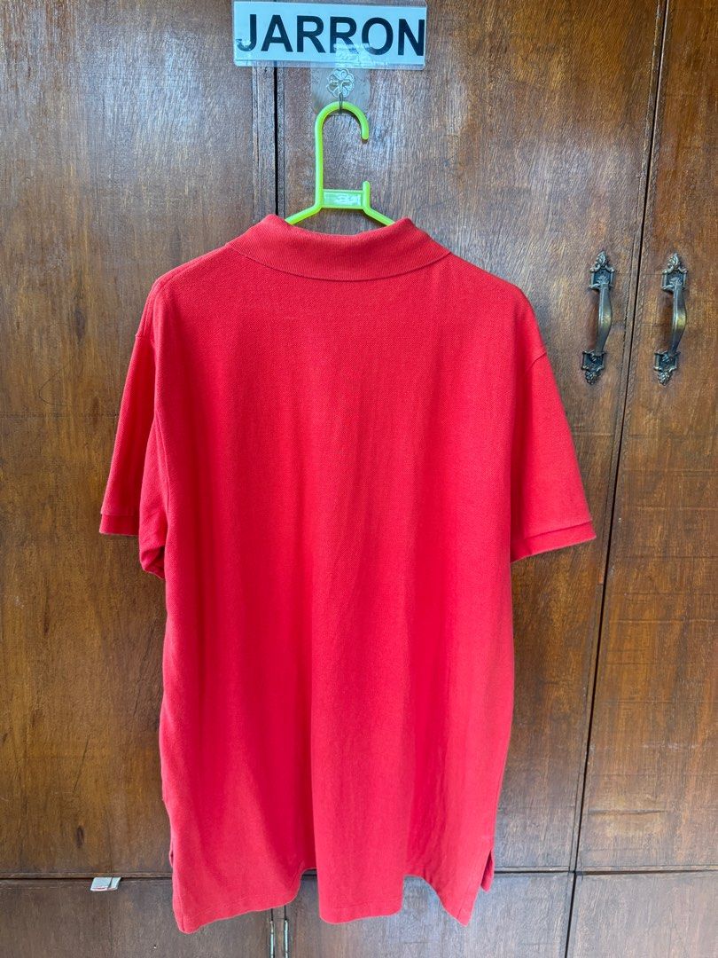 Ralph Lauren Red Polo Shirt Long Back (Category: Tshirts & Polo Shirts ) located in Binan City. Submitted by donjarron (Listing ID 1375669263, Image 2). Description: Ralph Lauren Red Polo Shirt Long Back 21.5x27-28 800 php Good condition Please allow a difference of 0.5-1 inches due to manual measurement 📍Biñan, Laguna.