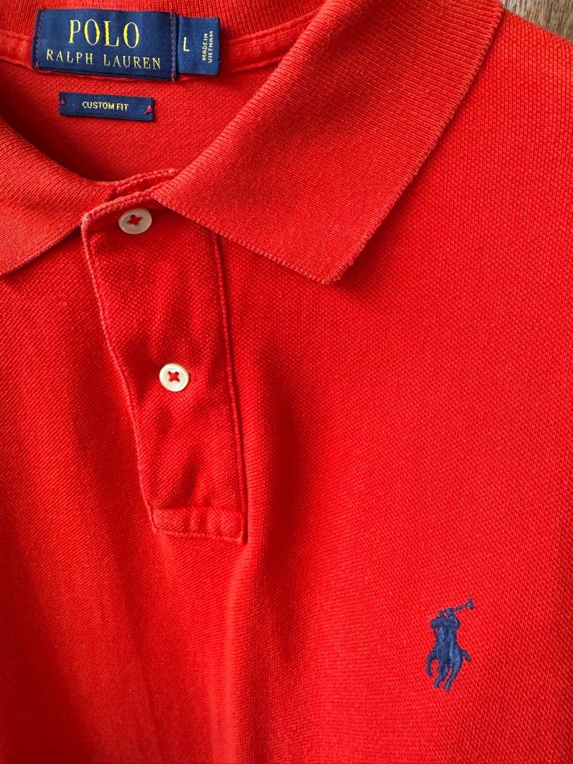 Ralph Lauren Red Polo Shirt Long Back (Category: Tshirts & Polo Shirts ) located in Binan City. Submitted by donjarron (Listing ID 1375669263, Image 3). Description: Ralph Lauren Red Polo Shirt Long Back 21.5x27-28 800 php Good condition Please allow a difference of 0.5-1 inches due to manual measurement 📍Biñan, Laguna.