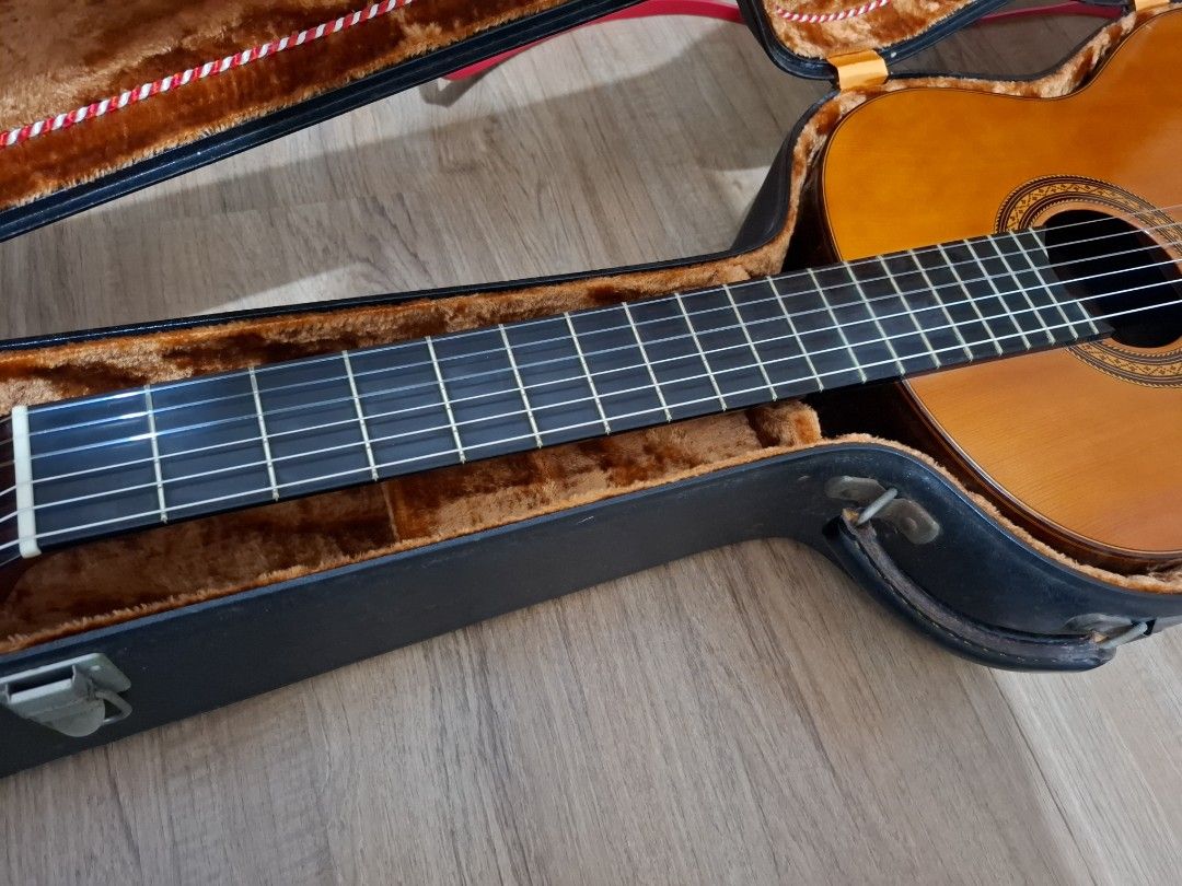 Tamura Classical/Flamenco Guitar 1968 (Category: Musical Instruments) located in Manila. Submitted by danielatan (Listing ID 1375742049, Image 3). Description: A very rare Tamura classical guitar from 1968 in pristine condition. solid cedar top solid rosewood back and sides ebony fingerboard.