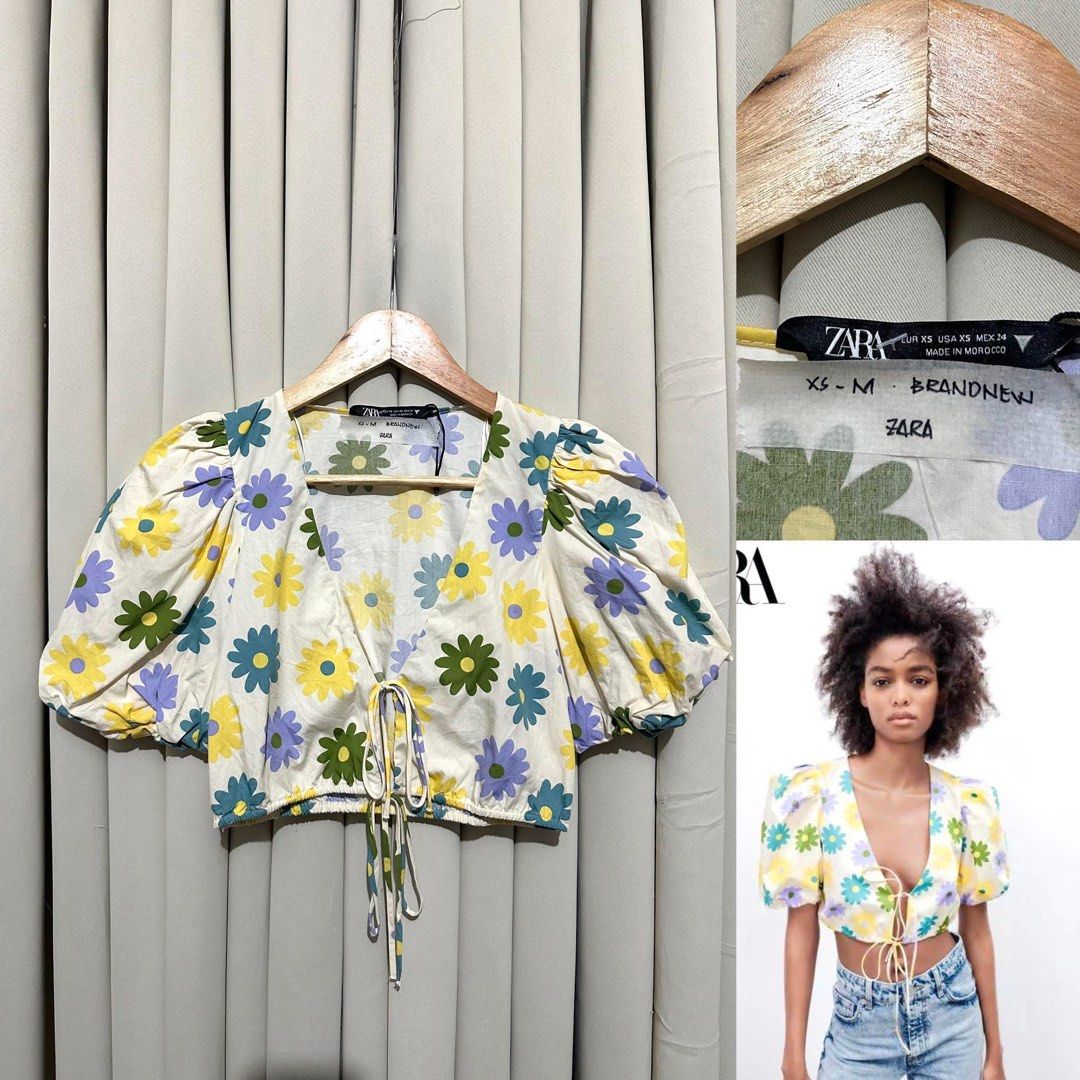 Zara Puff Sleeve Top (Category: Blouses) located in Bulacan. Submitted by henlooo03 (Listing ID 1375770879, Image 1). Description: Small to medium.