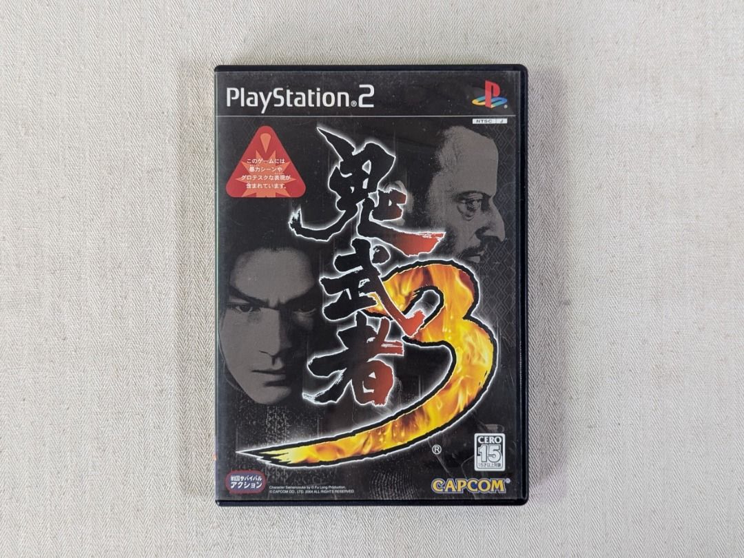 由 Oasis_old_books (刊登 ID 1372598240，圖片 1) 提交，位於 台中市 (Taichung) 的 「鬼武者3」PS2 DVD遊戲光碟(日文版、卡普空CAPCOM、金城武、尚·雷諾 )—古物舊貨、早期懷舊電玩、電玩遊戲收藏、PlayStation 2 (類別：PlayStation)，說明：✱尺寸： 19×14 公分。 ✱狀況： 光碟未測試，二手正版，內含說明手冊 。外觀大致保存完整，無瑕疵破損，會有二手舊物與使用痕跡。 ✱台中大里進士公園附近自取或另加運費寄出。 ✱早期物件多有時間痕跡與使用瑕疵，介意者勿購買。。