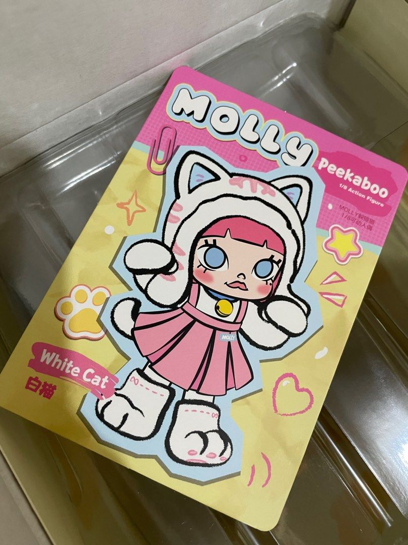 POPMARTポップマートMOLLY peekaboo 白猫 cat molly peekaboo 1/8
