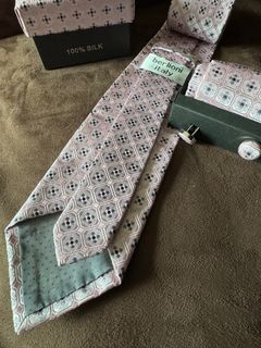 👍Great Value 🤩 Brand New | 100% Silk 👔 Italian Style Tie with Cufflinks and Pocket Square Set64165569164418110