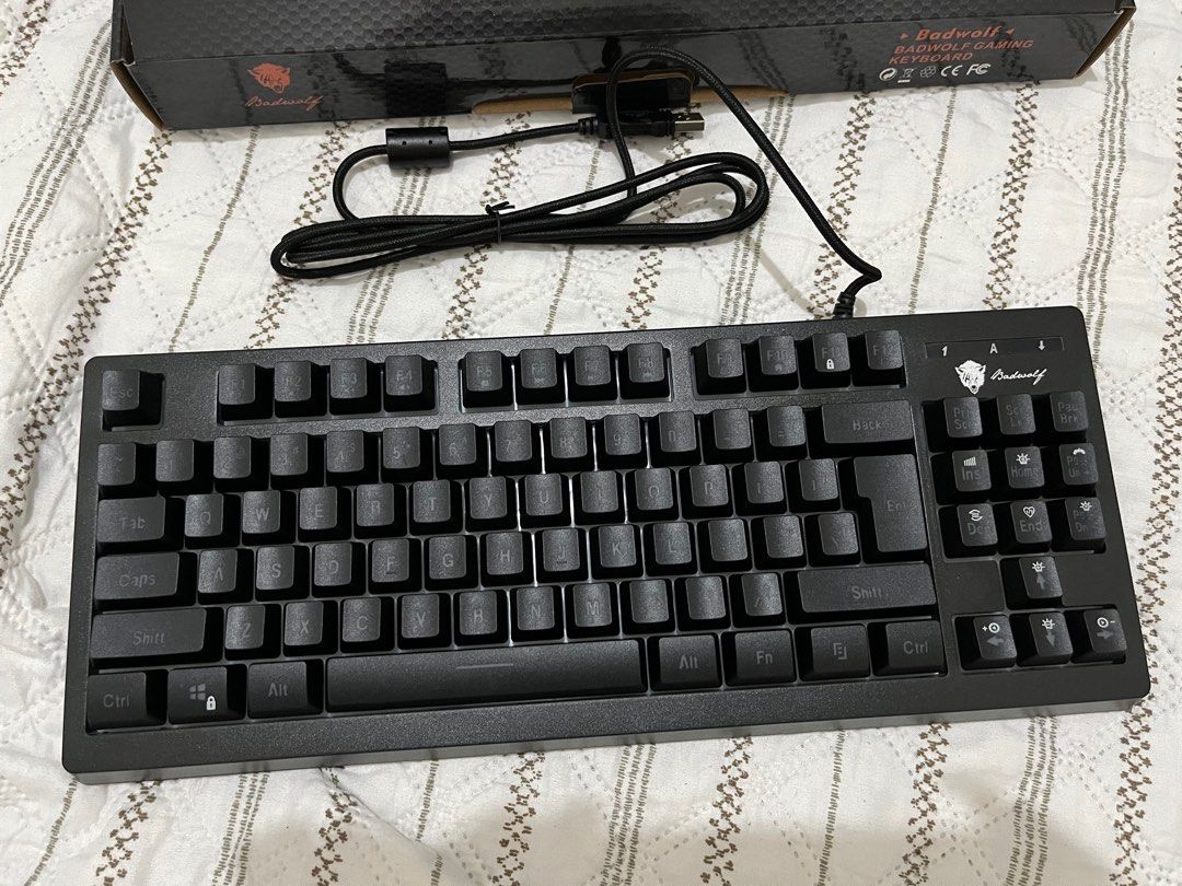 Badwolf Gaming Keyboard BW-87 TKL RGB, Computers & Tech, Parts ...