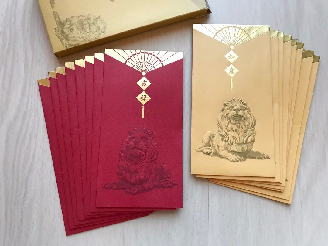 Box+16pcs HSBC 2018 lion red packet / ang pow pao, Hobbies & Toys ...