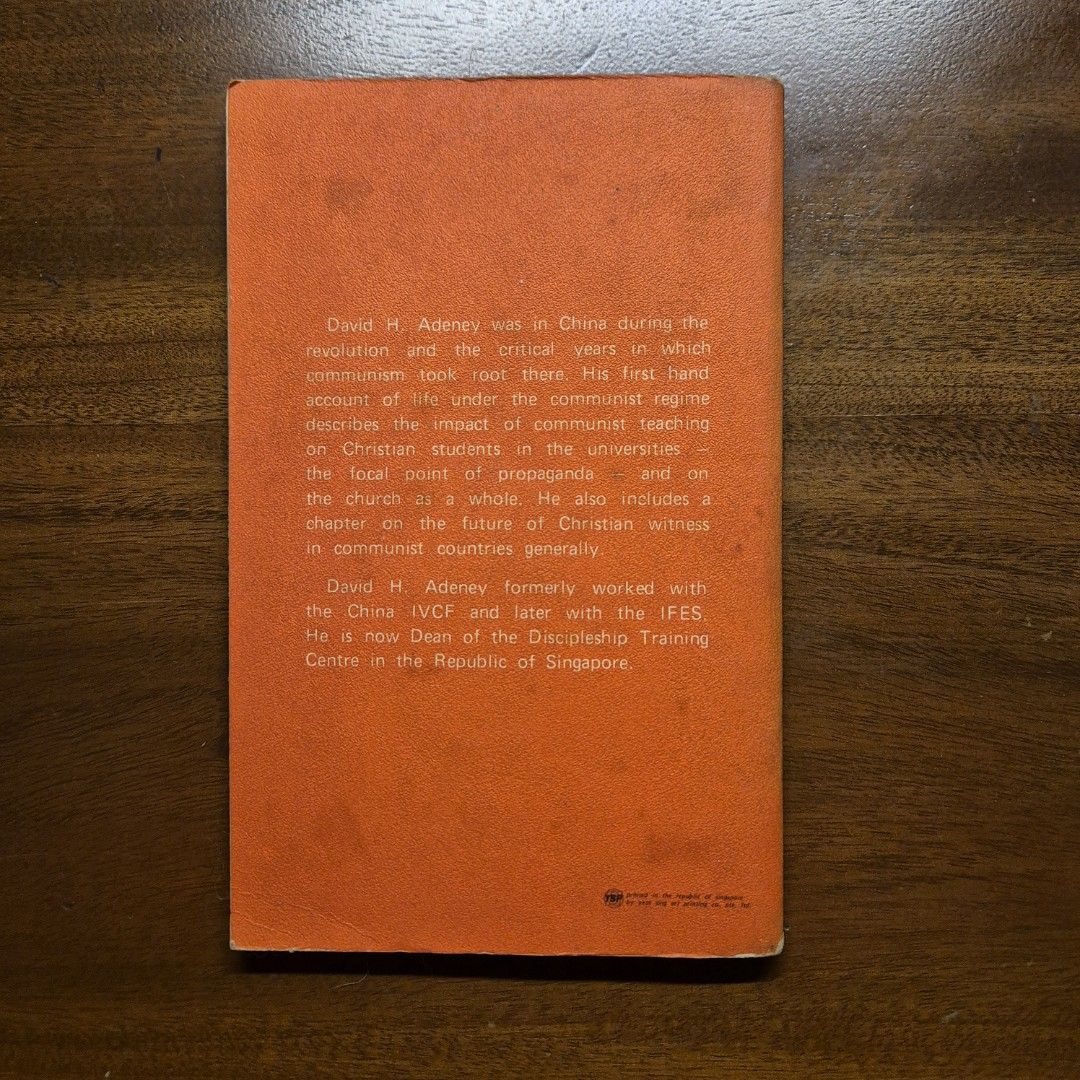 China: Christians Students face the Revolution (Category: Storybooks) located in Cainta. Submitted by pilotasy0 (Listing ID 1372607741, Image 2). Description: vintage book book binding has obvious signs of wear and tear (pictured) but the adhesive is still durable. pages are yellowed pm for addtl pics & queries mop: gcash mod: lalamove, lbc, gogoxpress.
