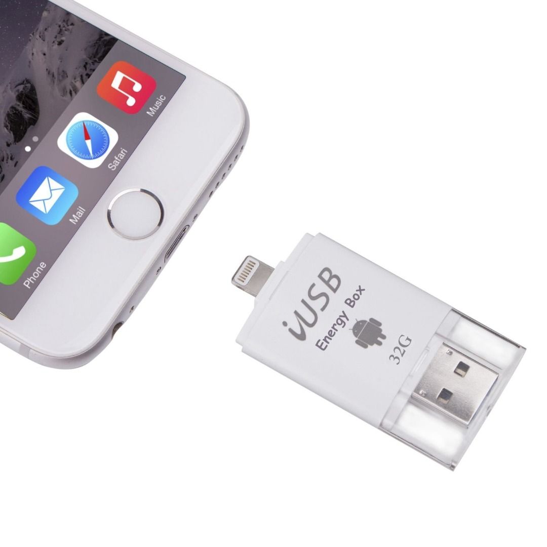 Flash Drive (Category: Computer Parts) located in Singapore. Submitted by Electro (Listing ID 1372565713, Image 2). Description: Delivery$8 iPhone Flash Drive 32GB, Touch ID Encryption Memory Expand Adapter USB 3.0 & Micro USB & Lightning Connector 3-in-1 External Storage for iPad iPod MacBook Laptop IOS Divice White.