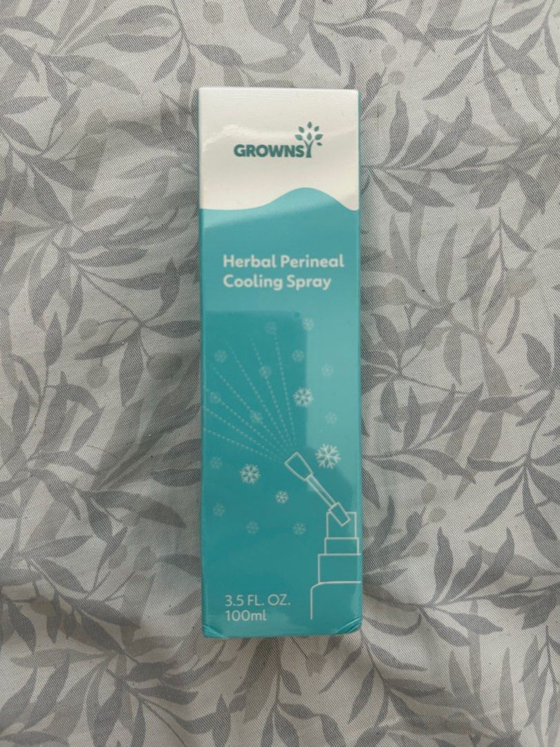 Grownsy Herbal Perineal Cooling Spray [Postpartum] (Category: Maternity Care) located in Pasig City. Submitted by peachyjag (Listing ID 1372521155, Image 1). Description: Bb: 10/2026 Relieve various types of swelling and pain -perineal tear -surgery incisions -haemorrhoids Rfs: Emergency CS.