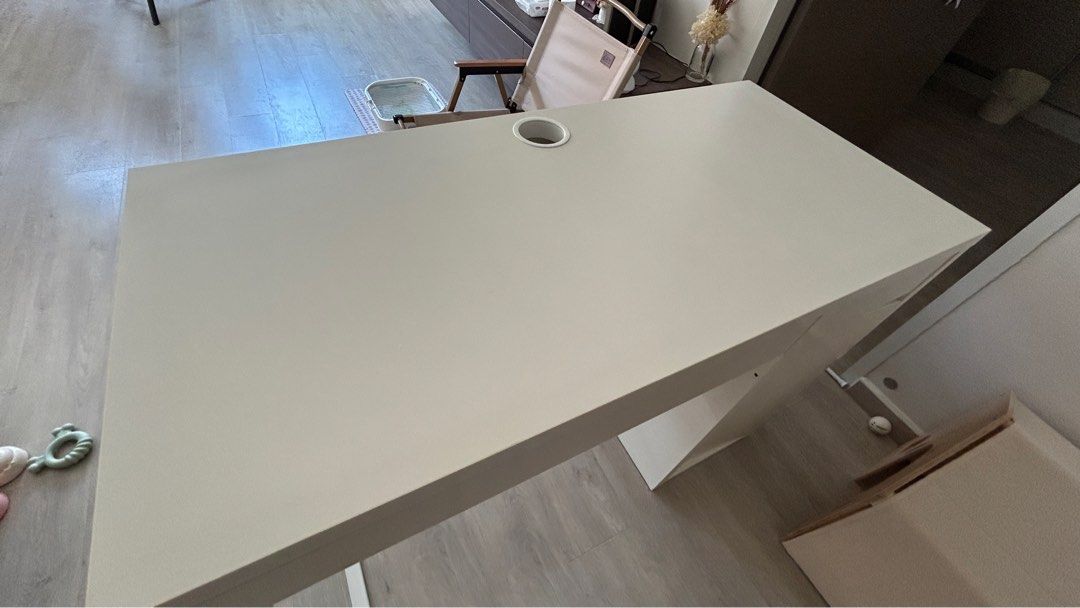 IKEA Study Table (Category: Tables & Sets) located in Singapore. Submitted by studdedf4ntasy (Listing ID 1372508365, Image 3). Description: Welll used IKEA Table Self collection at Pasir Ris only .