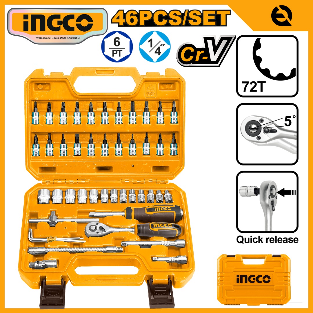 INGCO 46PCS 1/4