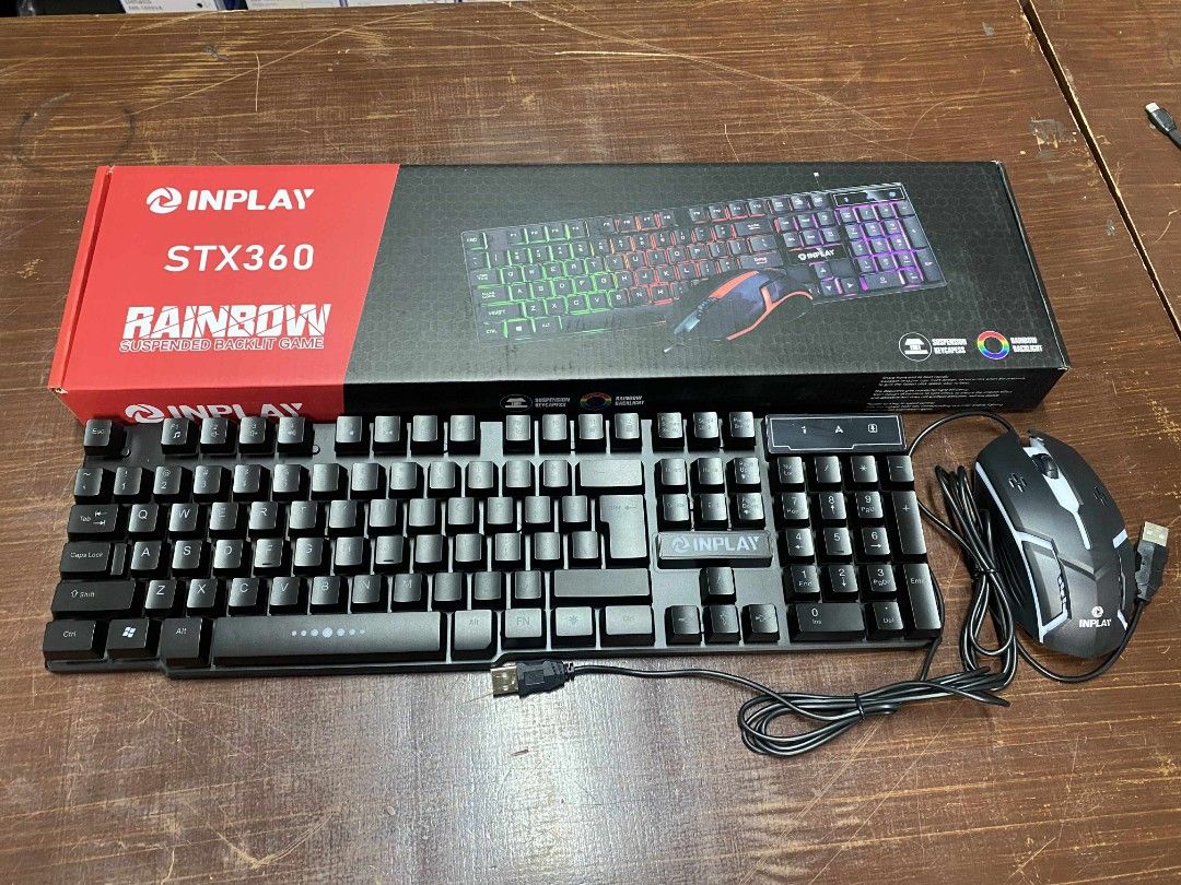 Inplay STX360 Black Wired Keyboard Mouse Combo (Category: Computer Keyboard) located in Pasig City. Submitted by mahara1624 (Listing ID 1372664008, Image 2). Description: Brand New and Original Items 🏍️ Same Day Delivery - Lalamove delivery within Metro Manila - For walk-ins: Always PM first for item availability - We are also open for night time deliveries 🧰 Warranty: - 7 days store warranty for factory defects - 1 Year warranty assistance on 