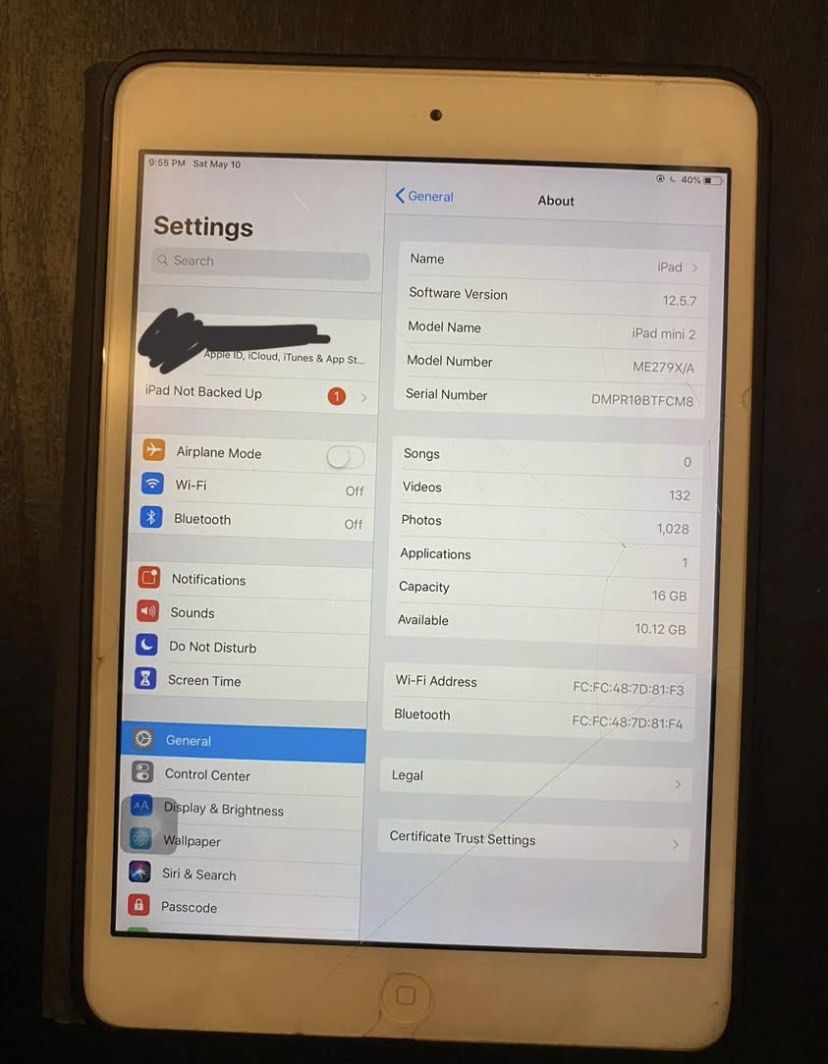 iPad Mini 2 (Category: iPad) located in Las Pinas. Submitted by ztuff4sale (Listing ID 1372641786, Image 3). Description: iPad Mini 2 (SCREEN IS FINE, ONLY THE SCREEN PROTECTOR IS CRACKED.) 2,500 PHP or Best Offer No Issues Wifi Only Model 16 GB (Replaced Charging Pin, But no issues) Location : Las Piñas City 🇵🇭 Delivery mode : Lalamove.