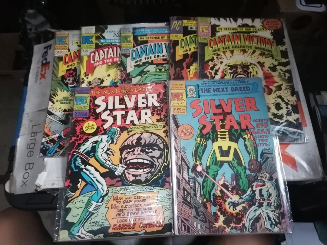Jack Kirby comics vintage (Category: Comics & Manga) located in Makati City. Submitted by flash2000 (Listing ID 1372556458, Image 2). Description: vintage 80s jack kirby original art comics, capt.victory and silver star good condition, pick up thru grab/lalamove.