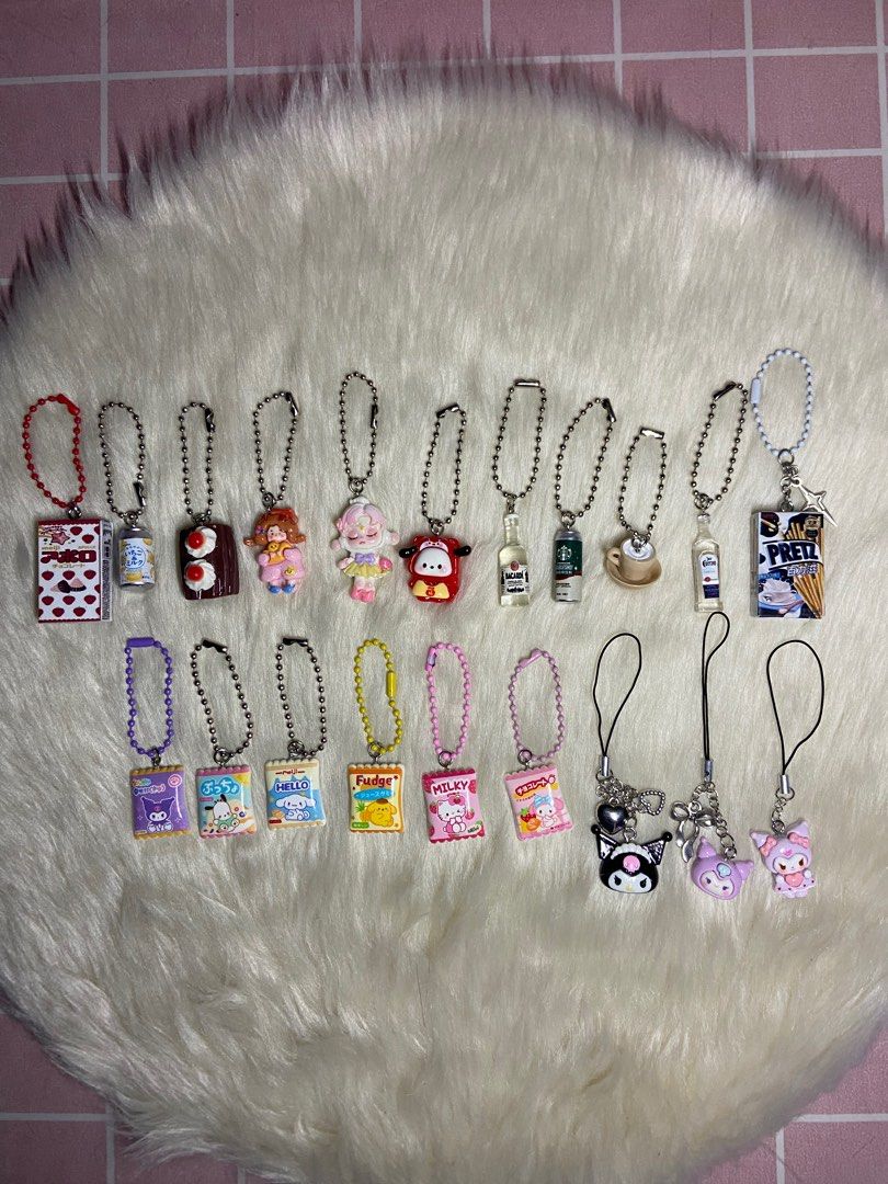 KEYCHAINS / ANIK ANIK / BAG KEYCHAIN (Category: Other Accessories) located in Manila. Submitted by madebymori38441 (Listing ID 1372639777, Image 2). Description: 𝗢𝗣𝗘𝗡 𝗙𝗢𝗥 𝗞𝗘𝗬𝗖𝗛𝗔𝗜𝗡/𝗧𝗥𝗜𝗡𝗞𝗘𝗧𝗦 𝗢𝗥𝗗𝗘𝗥! 🛒 Cute, custom, and handcrafted just for you, send in your orders now. 🪄 Perfect for gifts, collections & more! 🧸 PM for more design of charms. 🧚🏻‍♀️ ☆ 𝘀𝘁𝗮𝗿𝘁𝗶𝗻𝗴 𝗽𝗿𝗶𝗰𝗲 — ₱40 📍bacoor, cavite 💳: PAYO | GCash �