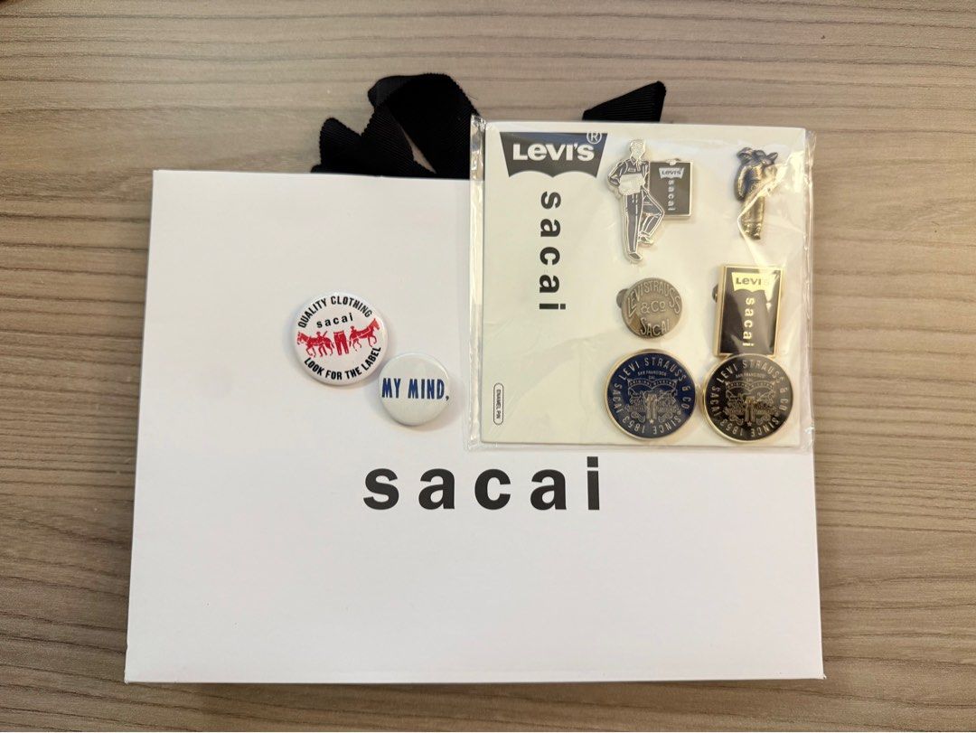 sacai - 新品 sacai x LEVI&#39;S Pins (Set of 6) Silver Sacai x Levis 青山店限定ピンズ シルバー
