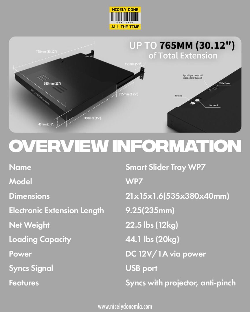 Maximize your space with the Cinema Smart Slider Tray WP7 🪄 (Category: Projectors) located in Makati City. Submitted by nicelydonemla168 (Listing ID 1372493839, Image 2). Description: designed specifically for Ultra Short Throw (UST) projectors 🎥. No more repositioning every time you watch — just slide it into place effortlessly and enjoy a perfect viewing experience, every time. 🍿📽️ 💡 Why You’ll Love It: ✅ Space-Saving Design: Maximize your