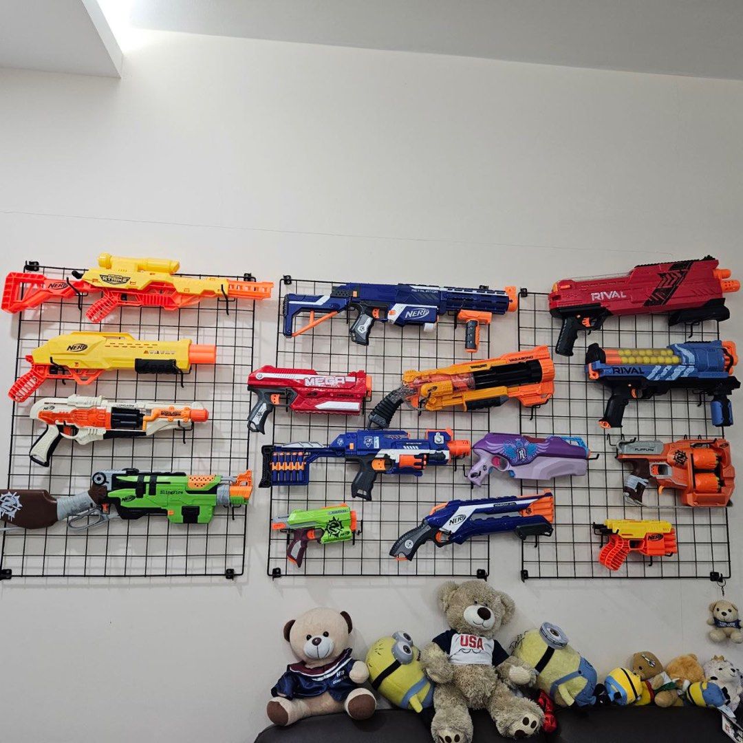 Nerf Bundle (Category: Action & Battle Toys) located in Singapore. Submitted by lollolipopp (Listing ID 1372634965, Image 1). Description: Bought a few years ago, letting it go as a bundle or individually. Quote your own price. Self pick up/arrange your own pick up @82b circuit road, nearest mrt Macpherson.