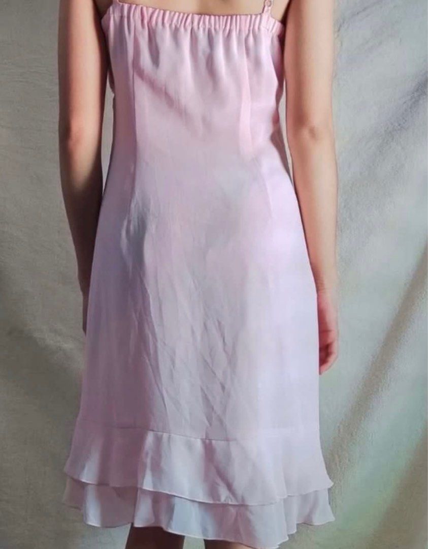 Rush Sale-Pink Mini Dress (Category: Dresses) located in Bayombong. Submitted by vintednivia (Listing ID 1372516239, Image 3). Description: L: 30” Bust: 32A - 33 B Waist: 25-28 Has a zipper on the side.