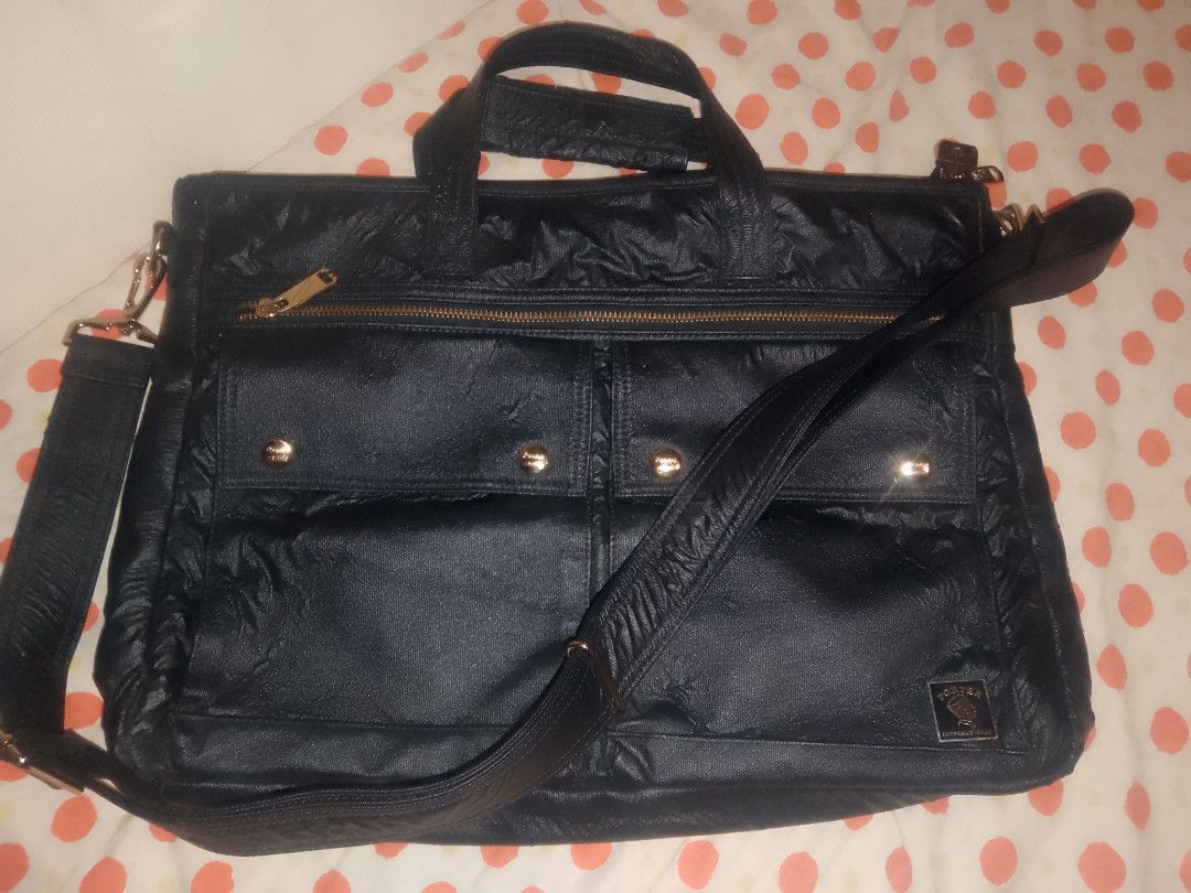 Porter International 10th Anniversary Briefcase (Category: Briefcases) located in Angeles City. Submitted by hauled_up (Listing ID 1372632268, Image 1). Description: 🏷️Porter International 10th Anniversary Briefcase. ✅Zipper , Velcro and Buttons working. ✅ Noticeable Wrinkle across the bag. ✅Still wearable and eye catching. ✅Spacious and can carry ur necessities ✅Fabric condition: 9/10 ✅ Over all condition: 8/10 🚛💵Gcash x Jnt. 💵999 plus sf on