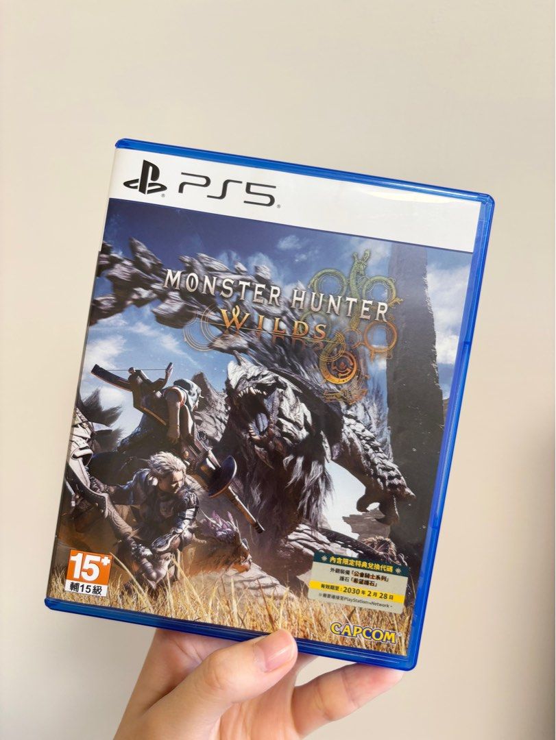 由 flightstore (刊登 ID 1372551160，圖片 1) 提交，位於 台北市 (Taipei) 的 PS5 魔物獵人 荒野 Monster Hunter Wilds (類別：PlayStation)，說明：產品：PS5 魔物獵人 荒野 Product: PS5 Monster Hunter Wilds 新舊程度：9.9成新 其他：完美主義者請勿下單，謝謝。