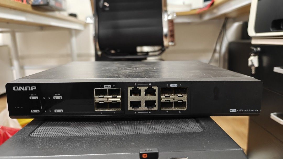 Qnap QWS-804-4C 10G Switch (Category: Networking) located in Singapore. Submitted by sat.eu (Listing ID 1372523562, Image 1). Description: Full 10g switch with 4 x 10g RJ45 port 4 X 10g sfp+ ports no warranty no return no refund.