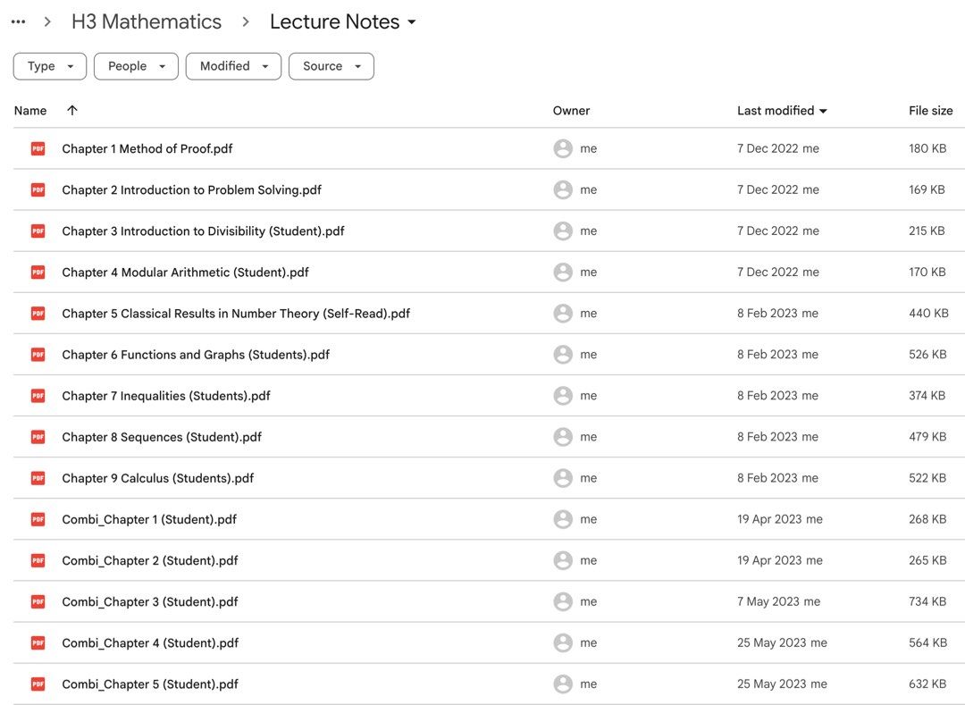 H3 Math Paper RI & HCI H3 MATH 90RP DISTINCTION LECTURE NOTES LECTURE TEST TUTORIAL ...