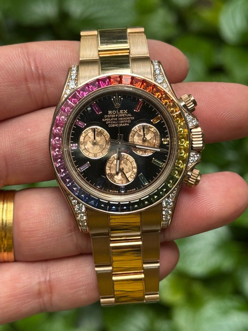 Rolex Daytona 116595 RBOW 2020 Used (Category: Watches) located in Singapore. Submitted by spacetime1688 (Listing ID 1372545410, Image 1). Description: 🔥Rolex Daytona 116595 RBOW Model : 116595 RBOW Size : 40MM Year : 2020 Condition: 9.9/10 Price : 453,800SGD .