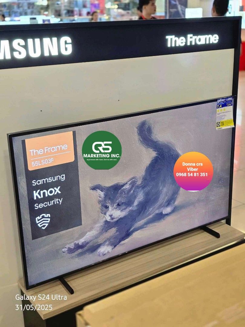 Samsung the frame (Category: TV) located in Manila. Submitted by donnasagao03665 (Listing ID 1372585832, Image 1). Description: 💚 SAMSUNG THE FRAME TV 2025 MODEL 43LS03F 55LS03F 65LS03F 💚 QA43LS03F - 43,800 QA55LS03F - 59,000 QA65LS03F - 75,800 PRICE MAY CHANGE WITHOUT PRIOR NOTICE BRANDNEW AND SEALED 1 YR WARRANTY PARTS AND SERVICE HOME SERVICE CASH ON DELIVERY, GCASH, BANK TRANSFER CASH N CARRY MALL MAKATI CAIMITO PLACE CALOOCAN CRS MARKETING