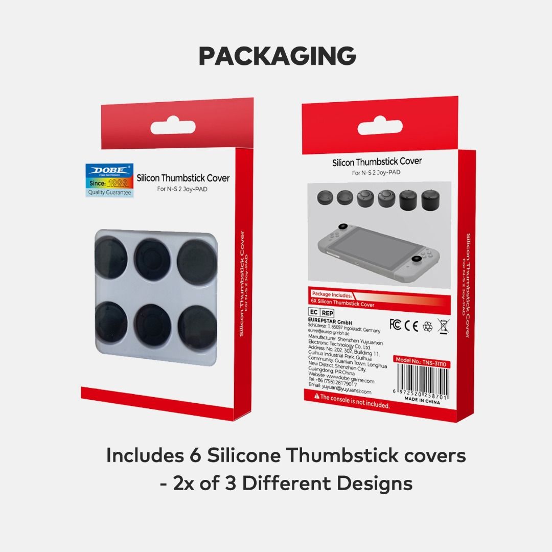 【SG】 DOBE - 6 PCs NS2 Analog Thumb Grip Set Joycon Joystick Cap Thumbstick Cover Nintendo Switch 262853057189762114
