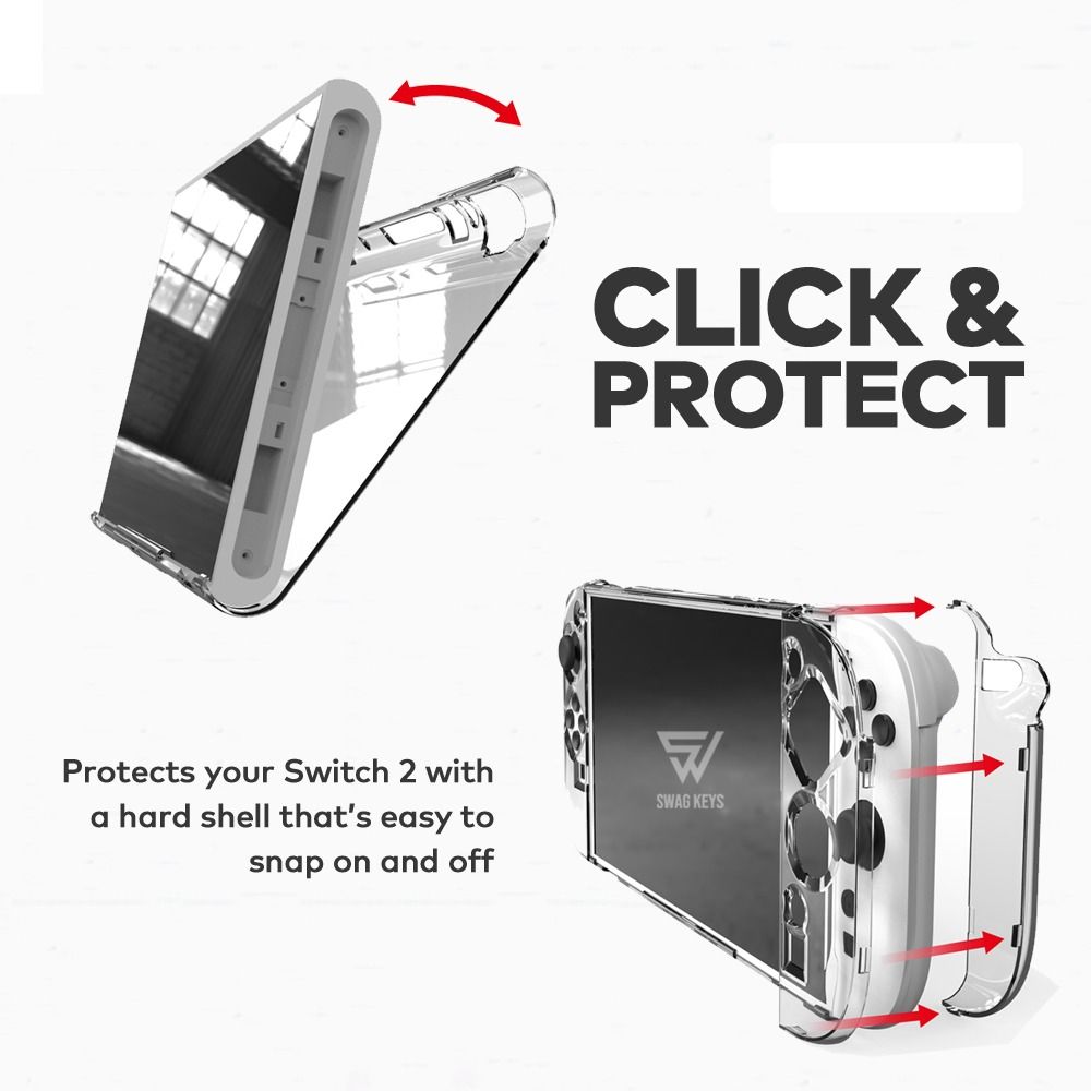 【SG】PGTech iPlay 可停靠透明水晶透明硬盒 Switch 2 NS2 屏幕保护膜62863085448065111