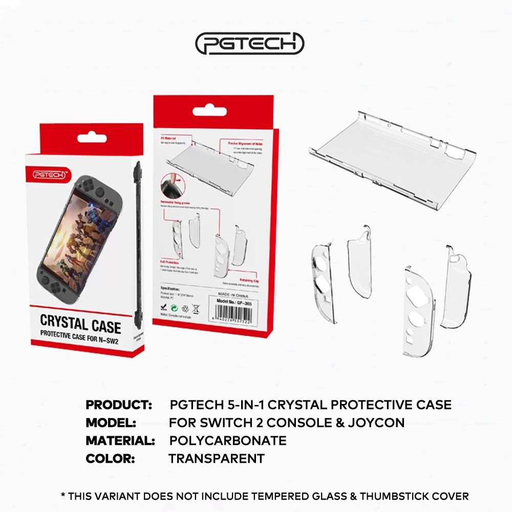 【SG】PGTech iPlay 可停靠透明水晶透明硬盒 Switch 2 NS2 屏幕保护膜62863085448065114