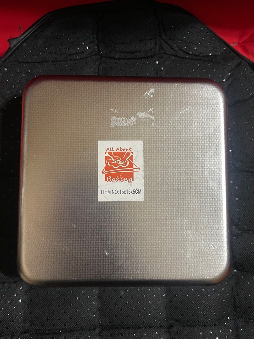 Square Baking Pan from All About Baking (Category: Bakeware) located in Manila. Submitted by qweriri (Listing ID 1372564689, Image 2). Description: Never been used. Recently bought from All About Baking Shop. Size: 15x15 cm RFS: It doesn’t fit our airfryer. .